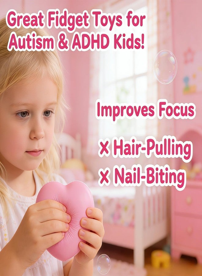 سوتي هدية عيد الحب للبنات، لعبة إسفنجية على شكل قلب وردي، بطيئة الارتفاع، لتخفيف التوتر، لعبة حسية تساعد على التركيز والهدوء، وتنمية المهارات الحركية الدقيقة، ودعم التوحد واضطراب فرط الحركة ونقص الانتباه. - Image 5